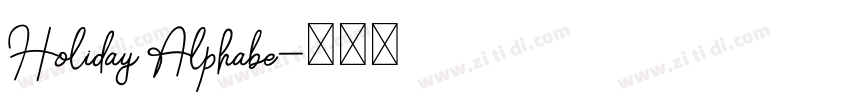 Holiday Alphabe字体转换